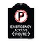 Signmission Emergency Access Route W/ Bidirectional Arrow Heavy-Gauge Aluminum Sign, 24" x 18", BW-1824-24111 A-DES-BW-1824-24111 - alternate 1